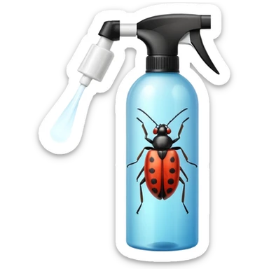 realistic bug killing spray sticker