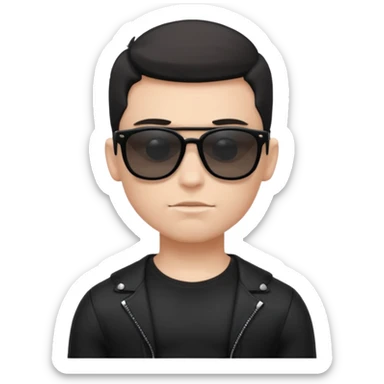 boy naked white musclar with sunglasses black sticker