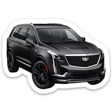 MATTE ALL BLACK CADILLAC XT6  sticker