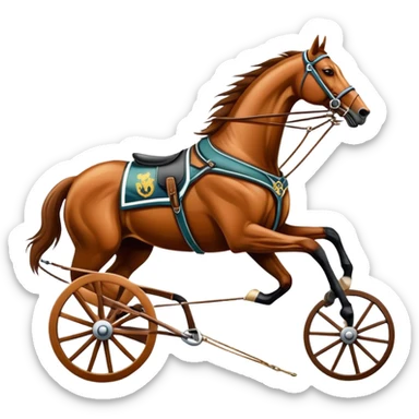 harness racing horse logo sticker