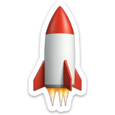 handmade rocket sticker