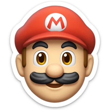 Mario tête mario sticker