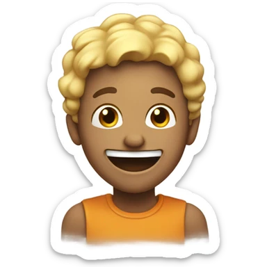 Really happy person celebrating sticker