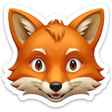 A black panther but it is a orange colored fox sticker