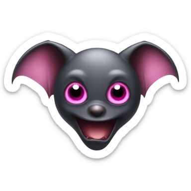Bat with pink eyes  sticker