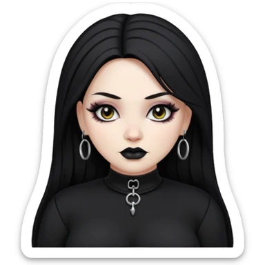 Thick bodied Goth latina  sticker