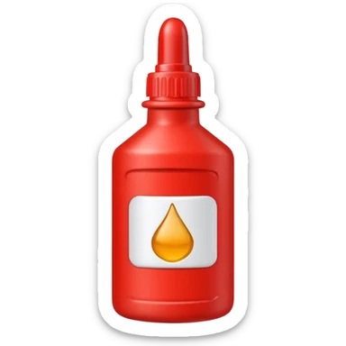 red glue bottle  sticker