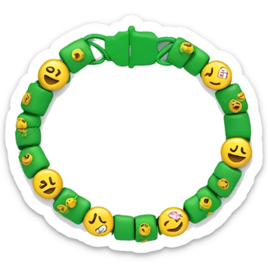 bracelet vert sticker