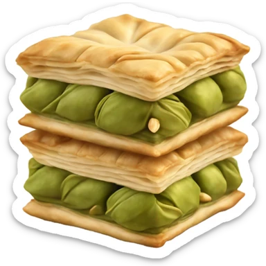 turkish pistachio baklava realistic sticker