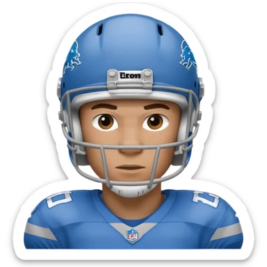Detroit lions football sticker