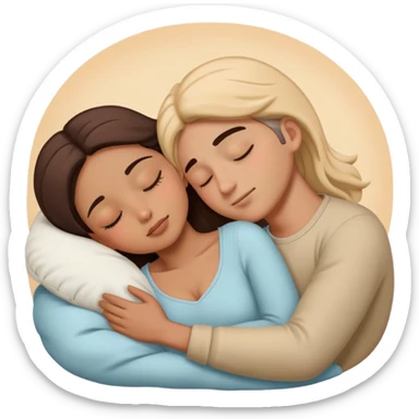 Sleeping romance couple sticker