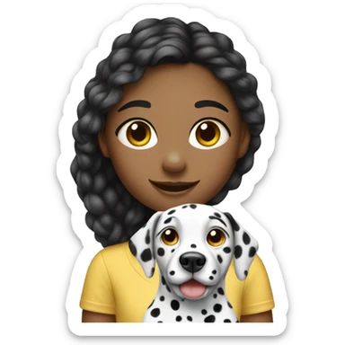 A Girl with dalmatian sticker