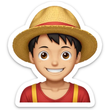 smile luffy sticker