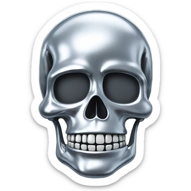 Skeleton made out of chrome sticker