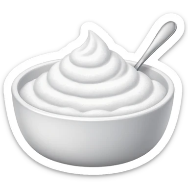 powdered sugar in bowl sticker