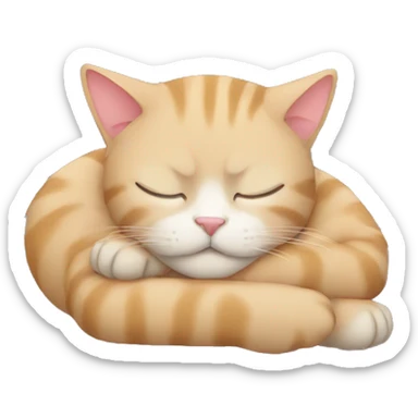 sleeping cat sticker