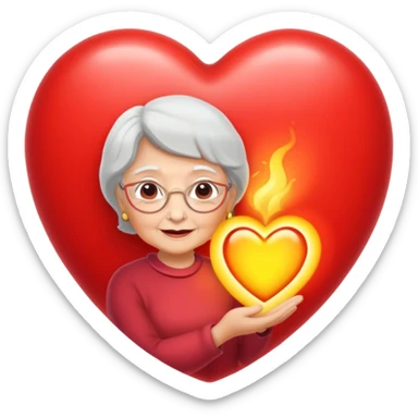 Grandma, your love and kindness shine in my life like warm sunshine—thank you for everything. Inside of a red heart sticker
