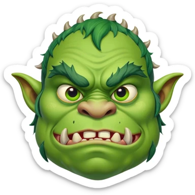 Ugly ogre sticker