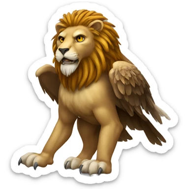 lion eagle mythical creature sticker