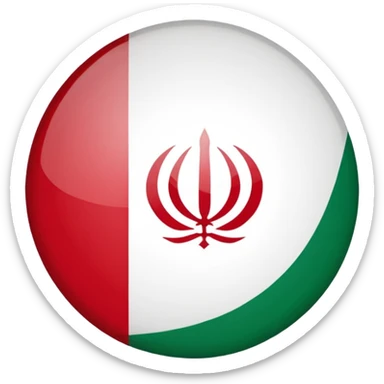 circle iranian flag green white and red  sticker