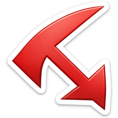 red right arrow  sticker