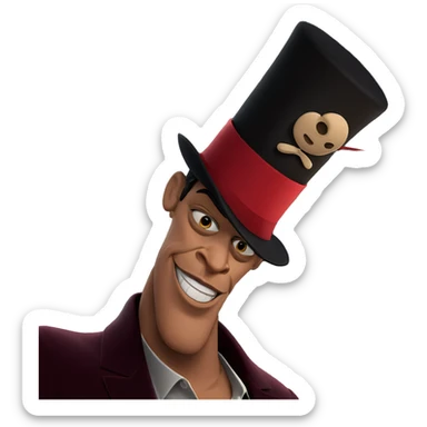 pleased boy in top hat sticker