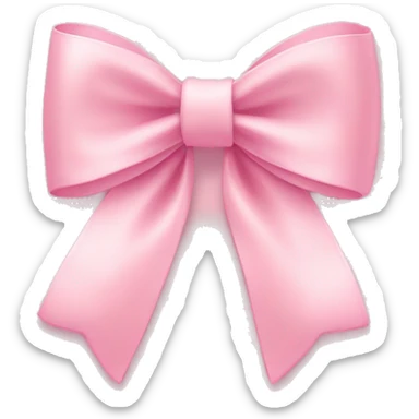 light pink bow on light pink bow sticker