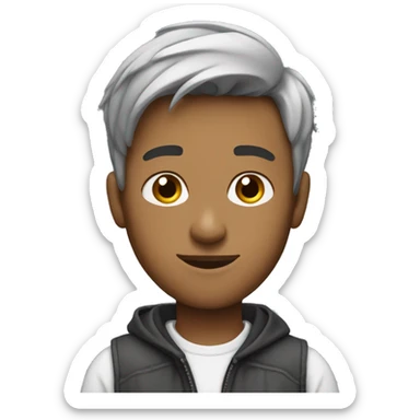 Create an 17-year-old apprentice looking like some famouse sticker