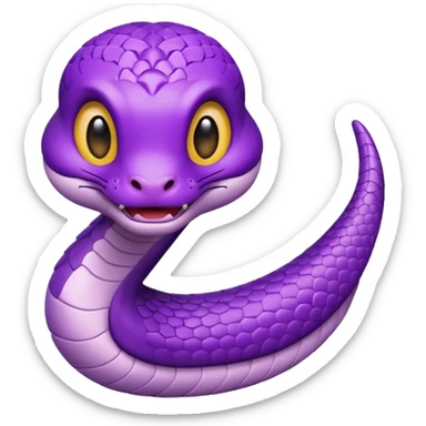  i want a animated emoji with the text "'Lil Viper sorry" for a little purple cute viper sticker