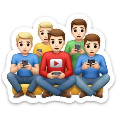 youtube viewers men sticker
