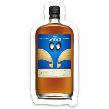 blue label whisky sticker