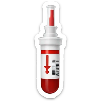 Syringe with red X on it sticker