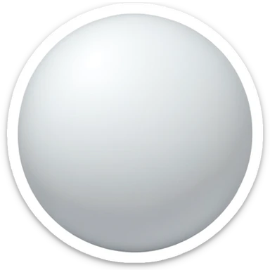 3d white sphere sticker