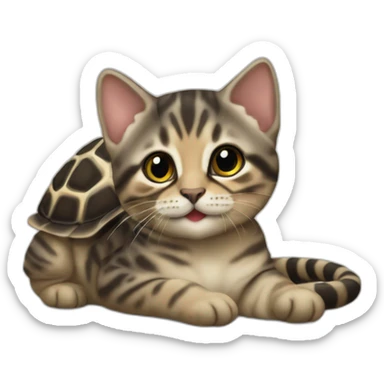 Chaton écailles de tortue sticker