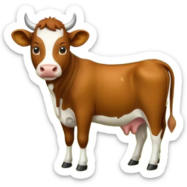 Una vaca pastando en el campo  sticker