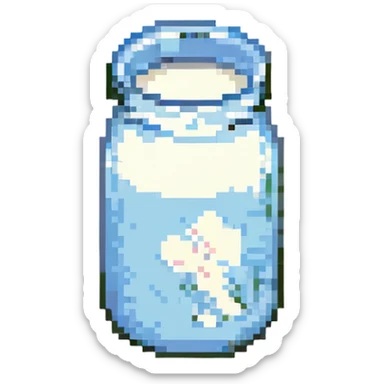 a glass of milk sticker