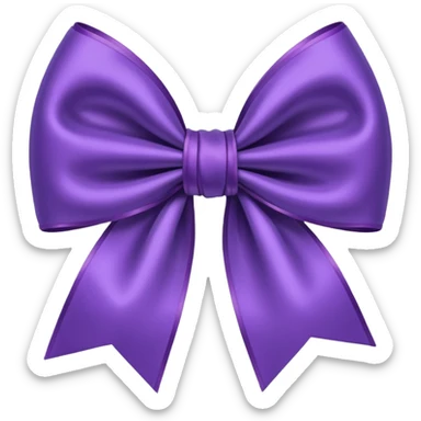 purple bow sticker