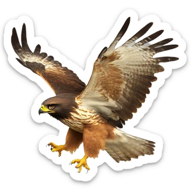 Hawk rush sticker