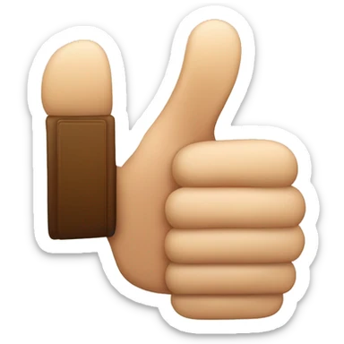 A thumbs Up, but also a thumbs down sticker