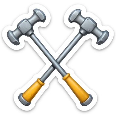 croisement de 2 marteaux sticker