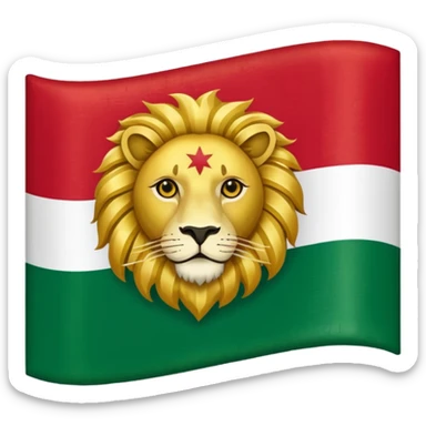 Sun and lion flag of Iran sticker