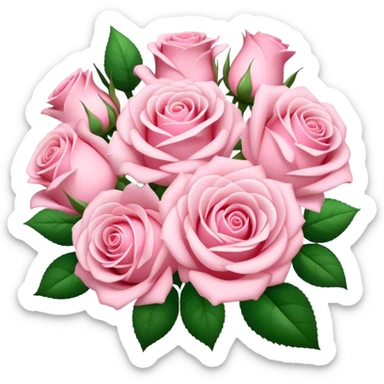 Pale pink bouquet sticker