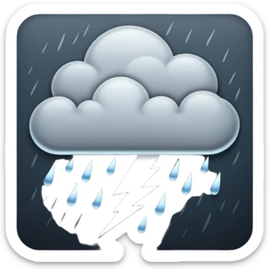 thunder storm sticker