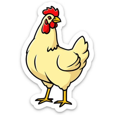 Hen sticker