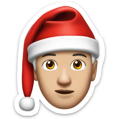 eminem with santa hat sticker