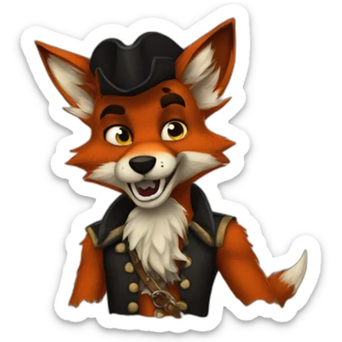 Foxy the Pirate Fox fnaf sticker
