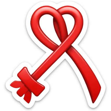 Dunkelrote schleife sticker