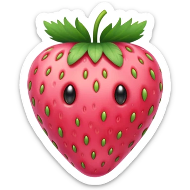 Pink strawberry sticker