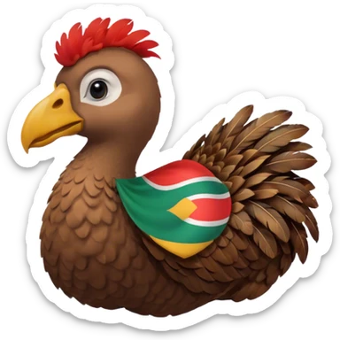 Dodo with mauritian flag sticker