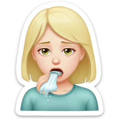 Girl vomiting sticker